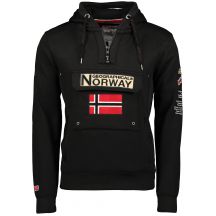 Herren-Sportpullover Geographical Norway GYMCLASS BLACK DB MEN 100 mit Kapuze, schwarz (WU4185H-GN-BLACK)