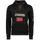 Herren-Sportpullover Geographical Norway GYMCLASS BLACK DB MEN 100 mit Kapuze, schwarz (WU4185H-GN-BLACK)