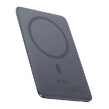 Baseus PicoGo AM41 5000 mAh 20 W ultradünne MagSafe-kompatible Powerbank mit schwarzem Baseus Simple USB-C 60 W 30 cm Kabel – Grau