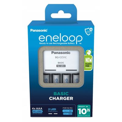 2. Panasonic Basic Ladegerät + 4x AAA Eneloop 800 mAh