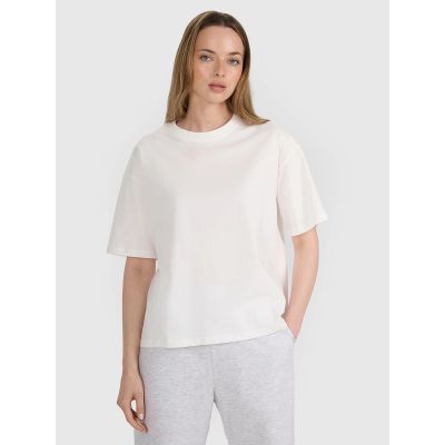 2. Übergroßes bedrucktes Damen-T-Shirt 4F 4FRSS25TTSHF2692-11S