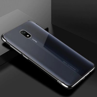 2. Clear Color Silikon Gel Electroplating frame Handyhülle Schutzhülle für Xiaomi Redmi 8A schwarz
