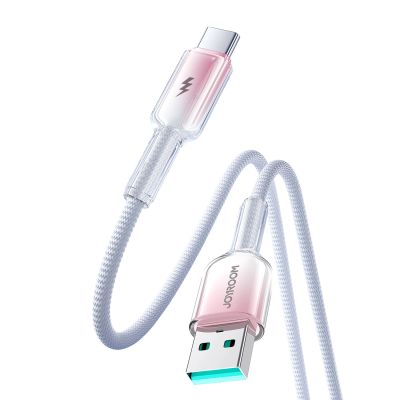3. Joyroom S-A42 Crystal-Clear Serie 3A USB-A – USB-C-Kabel 1,2 m – Weiß