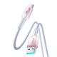 3. Joyroom S-A42 Crystal-Clear Serie 3A USB-A – USB-C-Kabel 1,2 m – Weiß