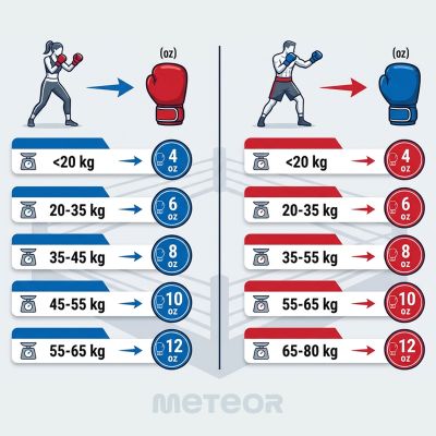 7. Meteor 6 oz Trainingsboxhandschuhe, Klettverschluss, PU