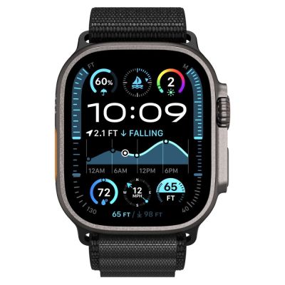4. Armband Spigen WBF1 Armband für Apple Watch 44 / 45 / 46 / 49 mm - Schwarz