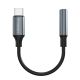 Wozinsky WACM-01 USB-C Adapter - 3,5mm Mini Jack - Schwarz