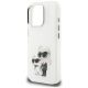 6. Karl Lagerfeld IML Aquarelle Karl & Choupette & Logo iPhone 16 Pro Hülle - Weiß