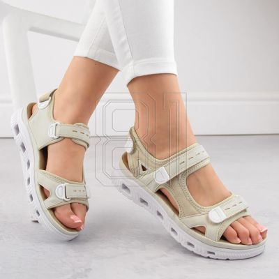 3. Comfortable Velcro sandals Rieker W RKR691 beige