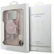8. Guess IML Flowers Pearl Strap MagSafe Hülle für iPhone 18 Pro Max / 17 Pro Max – rosa