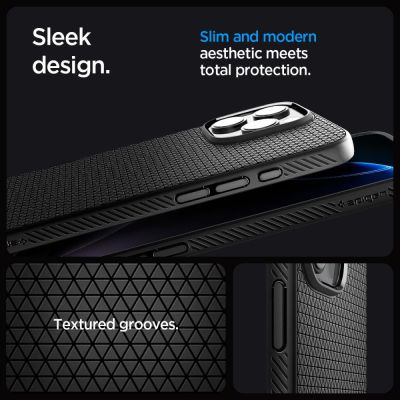 15. Spigen Liquid Air "T" MagSafe Hülle für iPhone 16 Pro - Mattschwarz