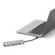 9. Port Designs 900164 Dockingstation, kabelgebunden, USB 3.2 Gen 1 (3.1 Gen 1), Typ-C, Edelstahl