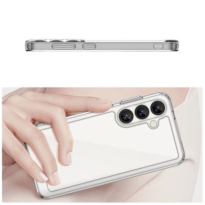 4. Outer Space Silikonhülle mit Gelrahmen für Samsung Galaxy S25 – Transparent und Schwarz