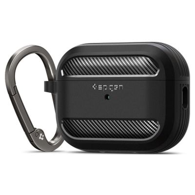 16. Spigen Rugged Armor Hülle für Apple AirPods Pro 1/2 – mattschwarz