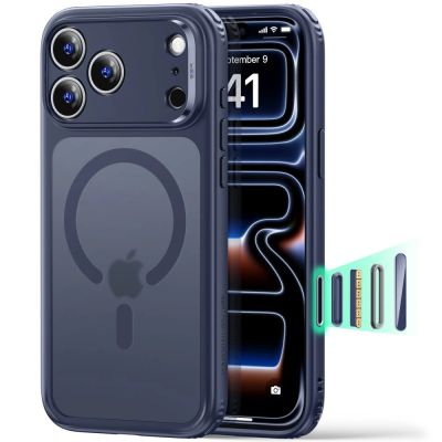 ESR Classic Hybrid MagSafe Hülle für iPhone 18 Pro / 17 Pro – Mattes Marineblau
