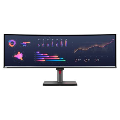 Lenovo ThinkVision P49w-30 Computermonitor, 124,5 cm (49 Zoll), 5120 x 1440 Pixel, Dual-WQHD-LED, Schwarz