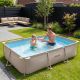 4. VIRTUFIT Rechteckiges Schwimmbecken 300 x 210 cm mit Filterpumpe Beige