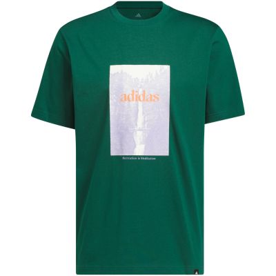 2. adidas Herren-T-Shirt mit Wasserfall-Grafik, Grün, KS2173