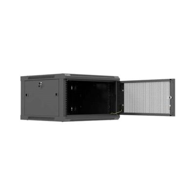 7. Lanberg 19" 6U 600x600 schwarzer Wandschrank mit perforierten Türen (flach verpackt)
