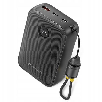 2. Vention Powerbank 20000mAh 2 x USB-C 1 x USB-A mit Display 22,5W schwarz