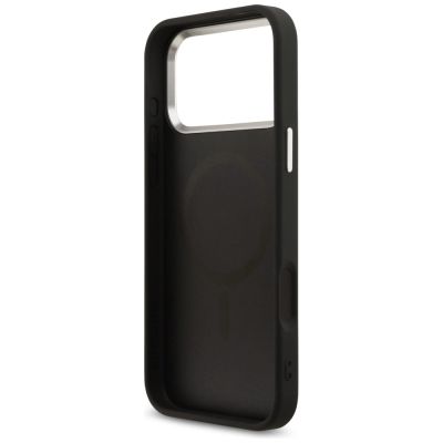 7. Guess 4G Triangle Logo MagSafe Hülle für iPhone 17 Pro Max / 18 Pro Max - Schwarz & Silber