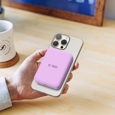 8. Tech-Protect LifeMag MagSafe PB11 10000 mAh Powerbank – Pink