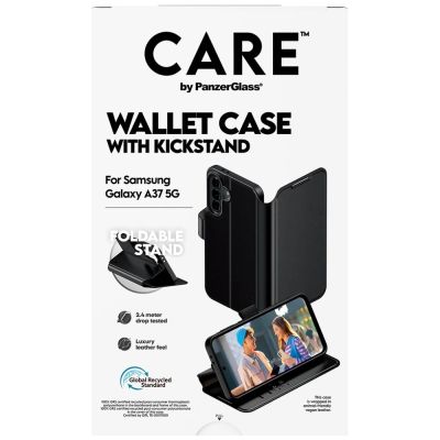3. CARE by PanzerGlass Feature Wallet Kickstand Case für Samsung Galaxy A37 - Schwarz