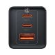 4. GaN 2xUSB C 1xUSB 65W Schnellladegerät Baseus GaN5 Pro + USB C - USB C 100W Kabel - Schwarz