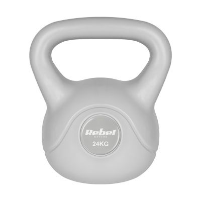 2. REBEL ACTIVE Kettlebell aus Bitumen 24 kg RBA-2322G-24 Grau