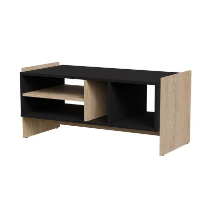 PORTO Couchtisch 100x50x46 Eiche/Schwarz