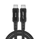 Acefast C4-03 Schwarz USB-C – USB-C PD QC-Kabel 100 W 5 A 480 Mbit/s 2 m – Schwarz