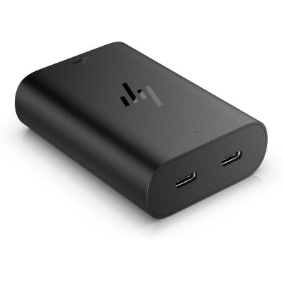 3. HP 65W GaN Laptop-Ladegerät 2xUSB-C Schwarzer Netzadapter 600Q7AA