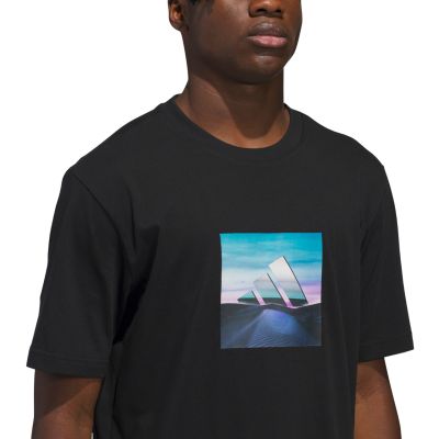 4. adidas Summer Heat Graphic T-Shirt für Herren, schwarz, KC9244