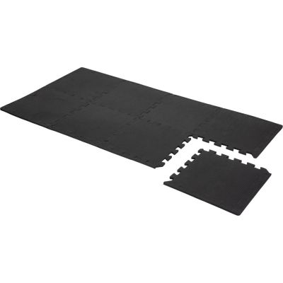 21. Puzzlematte für Fitnessgeräte, 8 Stück, 30 x 30 x 0,9 cm, Schwarz, Rein 2, Verbessern