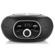 4. JVC RD-E221B Boombox, schwarzer Radioplayer