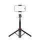 13. Selfie Stick WC12YDS Teleskopstativ 1,3 m aus Aluminiumlegierung mit Dual-Licht und Telefonhalter – Schwarz