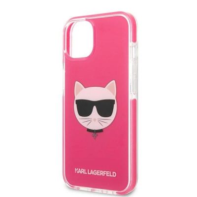 6. Karl Lagerfeld Choupette Head Hülle für iPhone 13 mini – Fuchsia