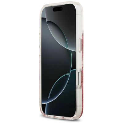 5. Guess MagSafe Hülle mit Glitzerboden aus Kunstharz für iPhone 18 Pro Max / 17 Pro Max – Pink