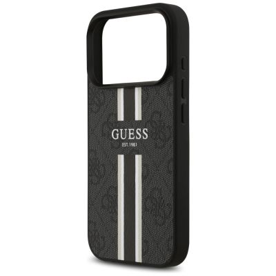 6. Guess 4G MagSafe-Hülle mit Printstreifen für iPhone 17 Pro – Schwarz
