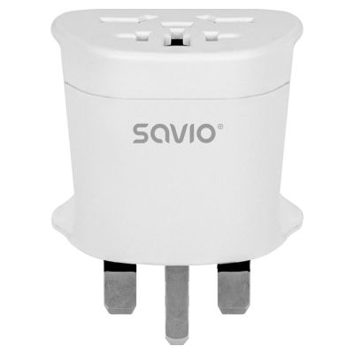 7. SAVIO Reiseadapter mit globaler Steckdose – UK-Stecker AP-05