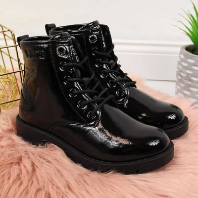 2. Schwarze Springerstiefel für Mädchen Big Star Jr II374045