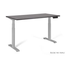 Schreibtisch/Tisch mit verstellbarer Höhe UNIQUE ACTIVE I 14-C103W-G-140-YZ-13, graues Gestell und Tischplatte, 140 x 70 cm