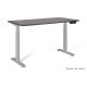 Schreibtisch/Tisch mit verstellbarer Höhe UNIQUE ACTIVE I 14-C103W-G-140-YZ-13, graues Gestell und Tischplatte, 140 x 70 cm