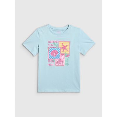6. Mädchen-T-Shirt mit Aufdruck, regulär, Größe 4F 4FJRSS26TTSHF4418-33S