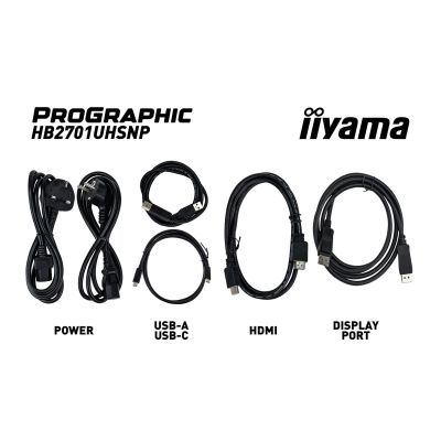 15. iiyama PROGRAPHIC HB2701UHSNP-B1 Computermonitor 68,6 cm (27") 3840 x 2160 px 4K Ultra HD LCD Schwarz