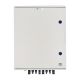 Hermetischer DC/AC-Emitteranschlusskasten IP66 mit Dehn 1000-V-DC-Überspannungsableiter Typ 2, 6 x PV-String, 6 x MPPT // Dehn-AC-Begrenzer Typ 2, 100 A 3-phasig, FR 100 A, Phasensignal + Buchse