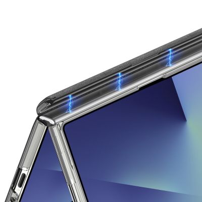 10. Dux Ducis Stex Hülle für Samsung Galaxy Z Fold 7 mit 360°-Ständer – Schwarz