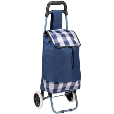 8. Einkaufswagen mit Gestell, 31 l, blau-weiß