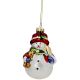 2. GLAS-WEIHNACHTSKUGEL IN FORM EINES SCHNEEMANNS 11 CM SASKA GIFT & DECOR