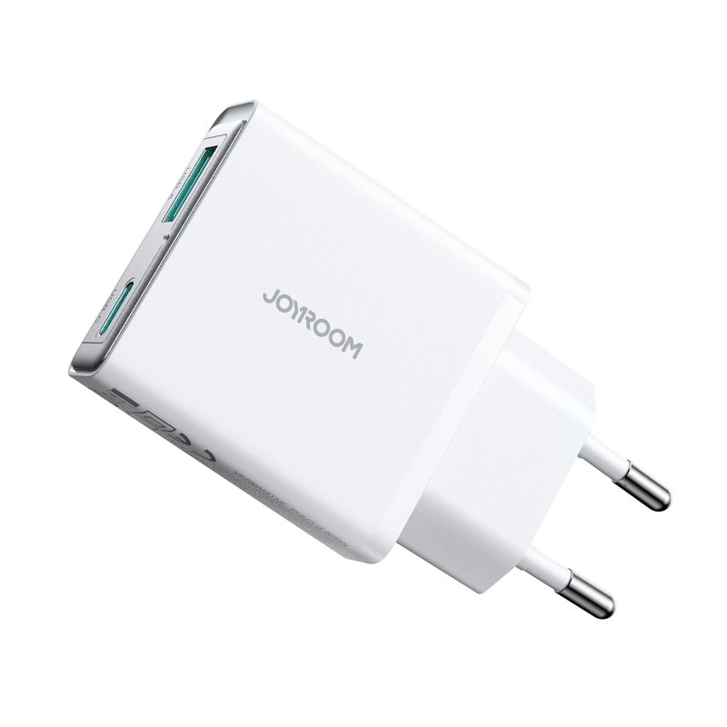 3. Joyroom JR-TCF14 20W USB-A USB-C Wandladegerät superdünn – Weiß